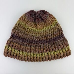 Handmade In USA Women's OSFM Hand Knit Beanie Winter Hat Cap Ribbed Cuffed NEW!